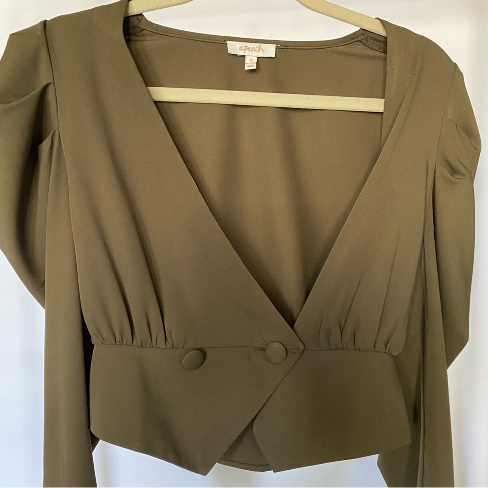 Olive green top